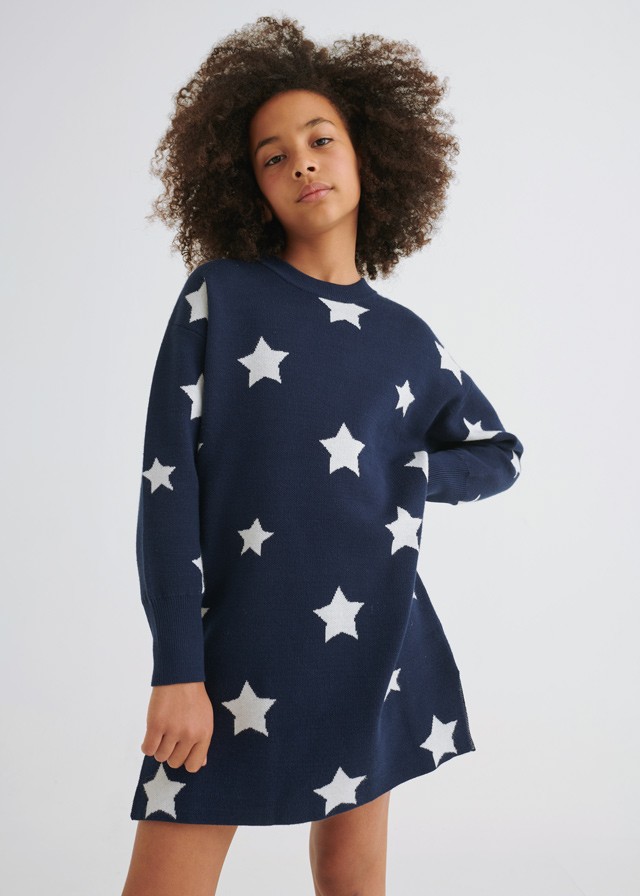 Vestido tricot estrelas 7942