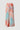 Calça feminina Ferrache com estampado abstrato e perna larga fluida.