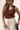 Top Silvina Campos camel em malha canelada com brilhantes