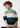 Camisola de malha às riscas horizontais para rapaz