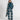 Calça feminina de malha com perna ampla e padrão xadrez Ruga ref. 3543.