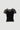 Camisola de malha canelada Ferrache com renda e decote em V.